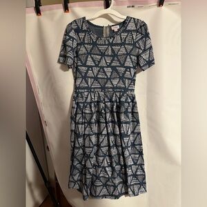 Patterned Blue Dress